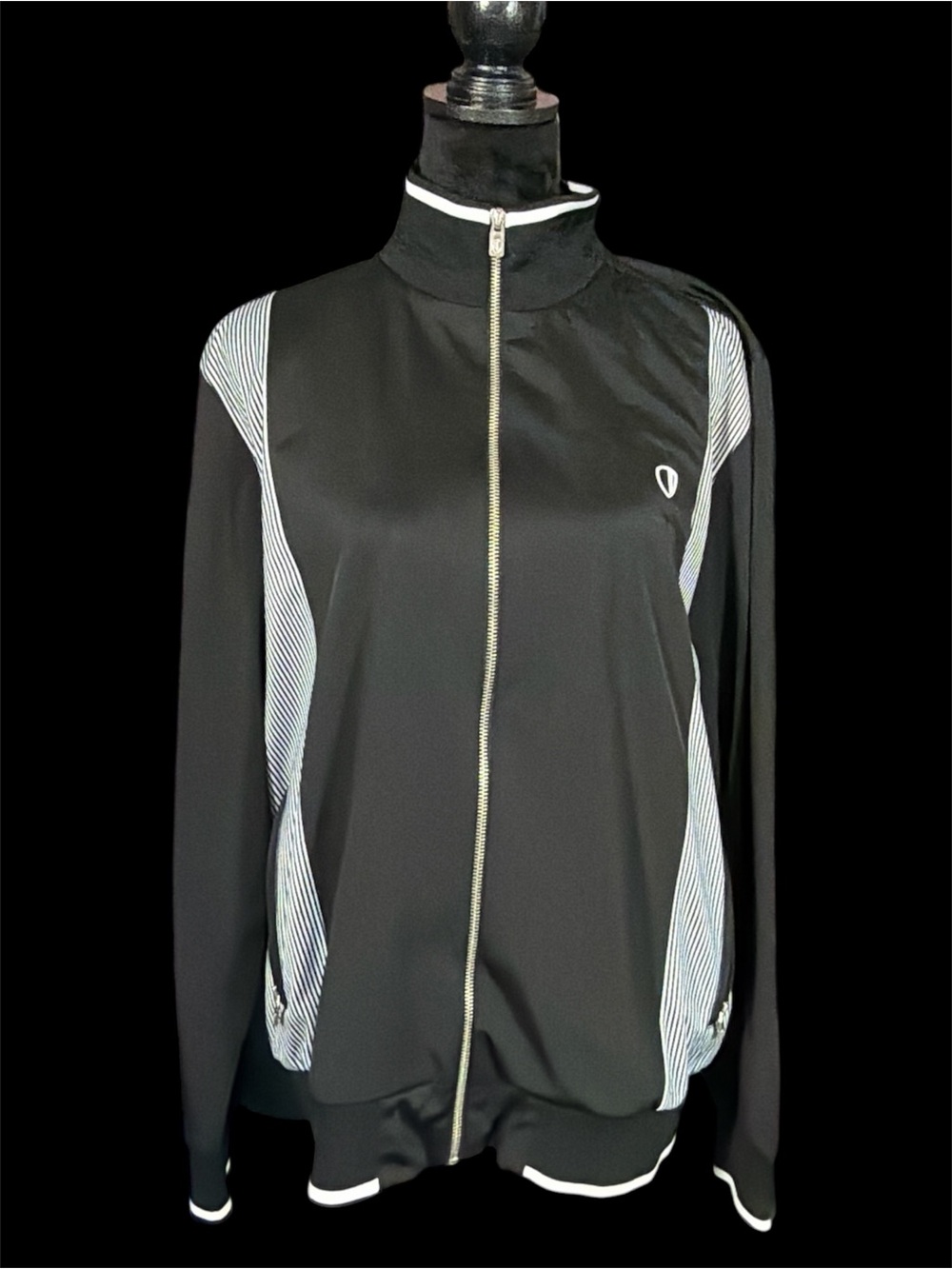 Ben Sherman Black Jacket with White Stripe Panels